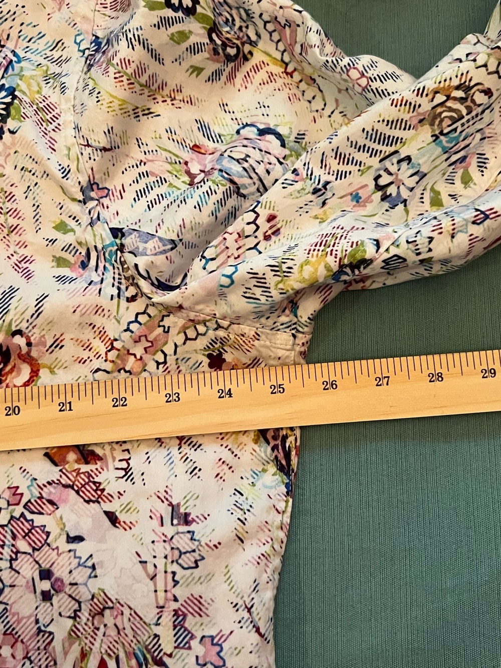 Robert Graham White with floral abstract print cotton Sz 2XL Summer, vacation - Picture 8 of 9